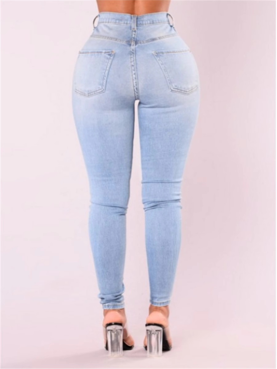Womens New Style High Waist Skinny Jeans Pencil Pants